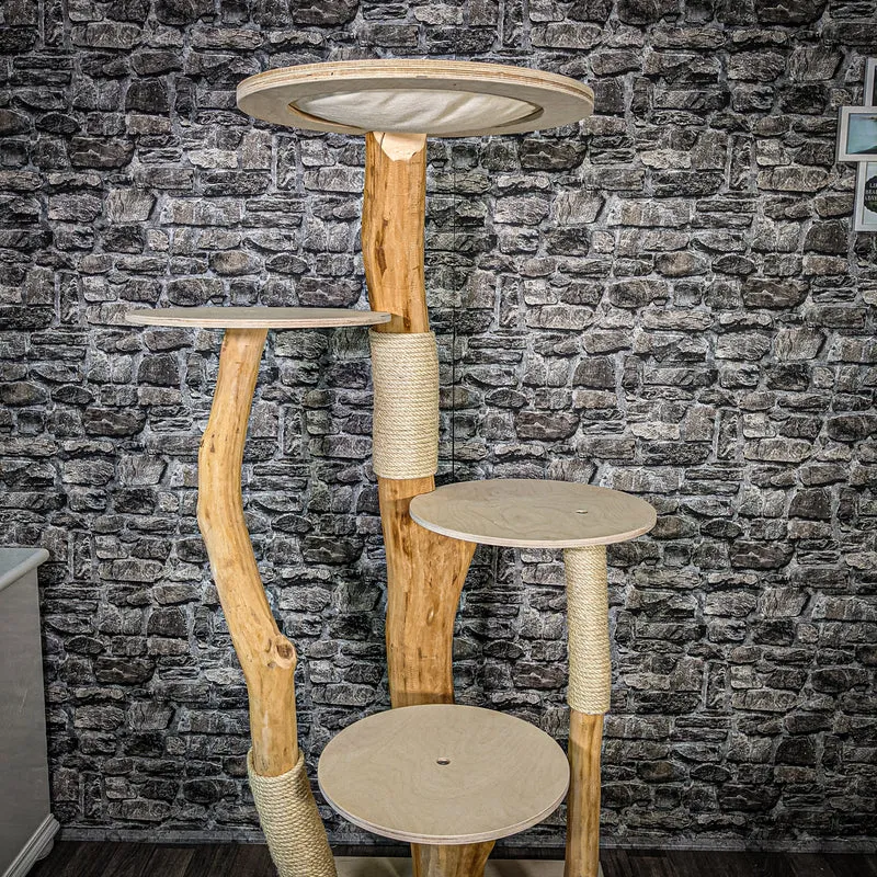 Naturkratzbaum 2405 Kratzbaum Natur Holz Design 177 cm hoch