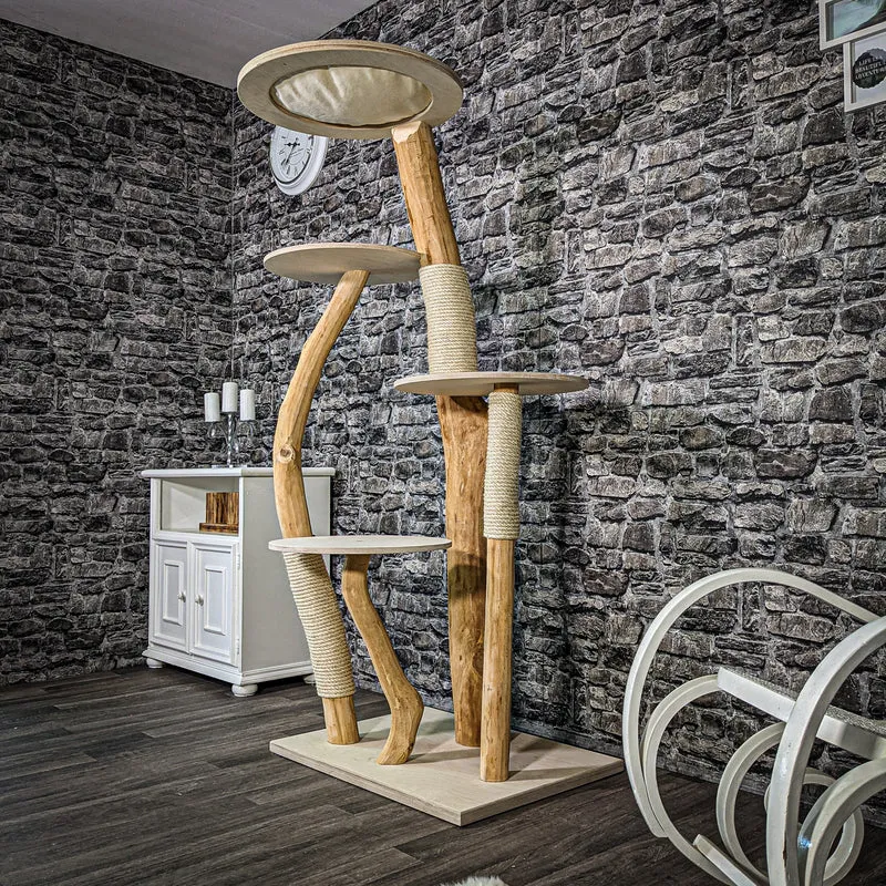 Naturkratzbaum 2405 Kratzbaum Natur Holz Design 177 cm hoch