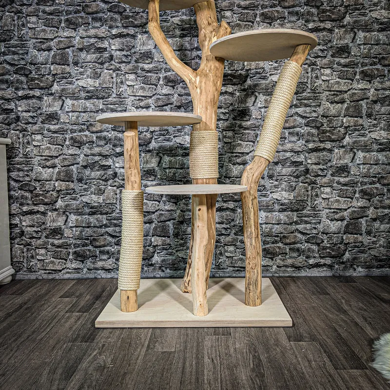 Naturkratzbaum 2406 Kratzbaum Natur Holz Design 175 cm hoch