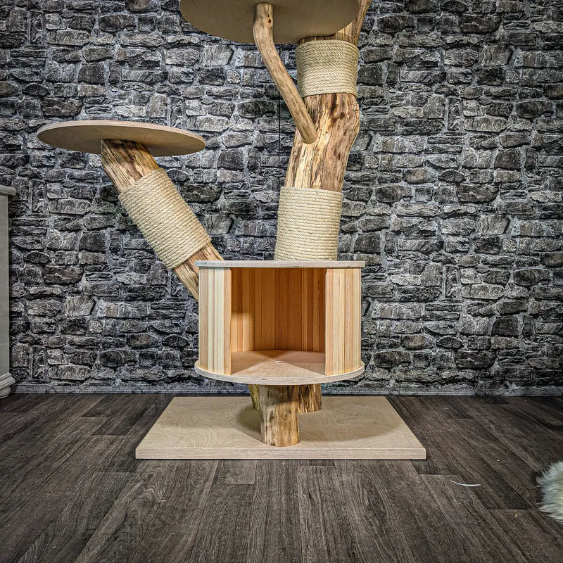 Naturkratzbaum 2410 Kratzbaum Natur Holz Design 190 cm hoch
