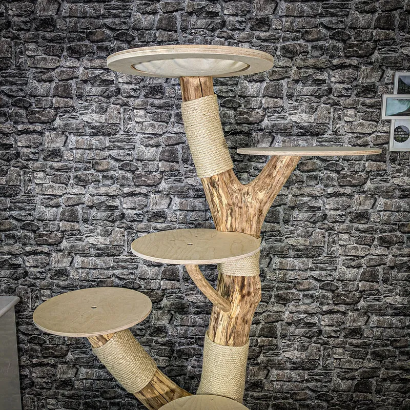 Naturkratzbaum 2410 Kratzbaum Natur Holz Design 190 cm hoch