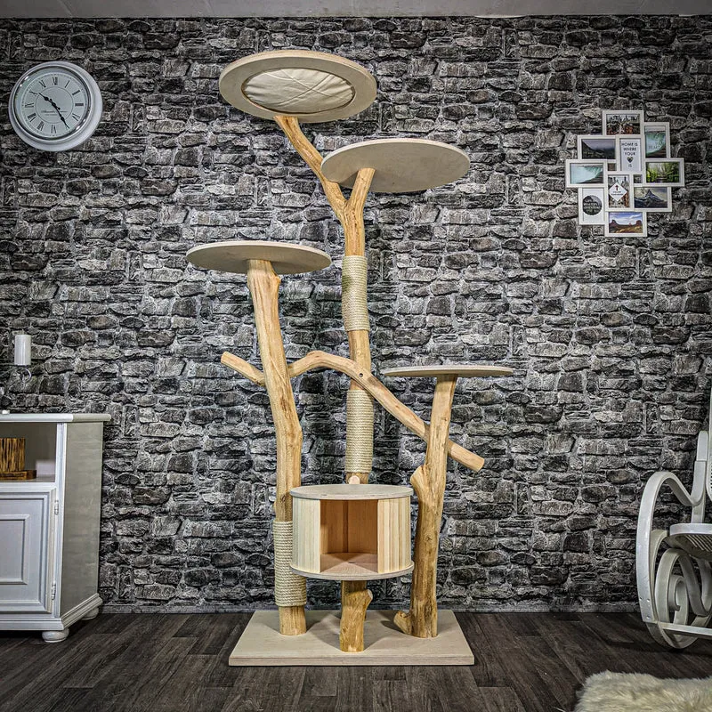 Naturkratzbaum 2411 Kratzbaum Natur Holz Design 197 cm hoch