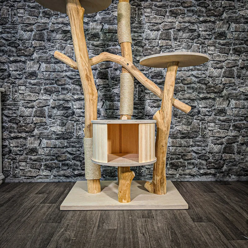 Naturkratzbaum 2411 Kratzbaum Natur Holz Design 197 cm hoch