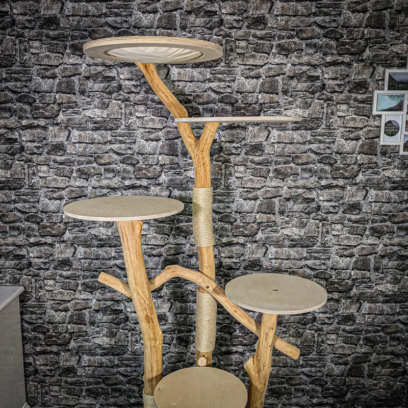 Naturkratzbaum 2411 Kratzbaum Natur Holz Design 197 cm hoch