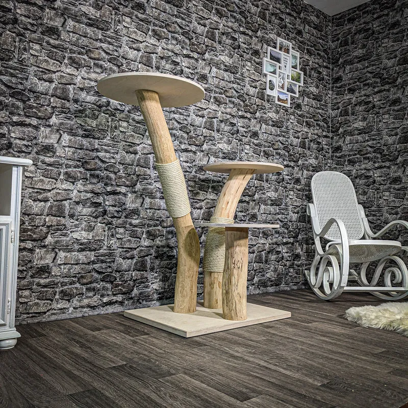 Naturkratzbaum 2413 Kratzbaum Natur Holz Design 120 cm hoch