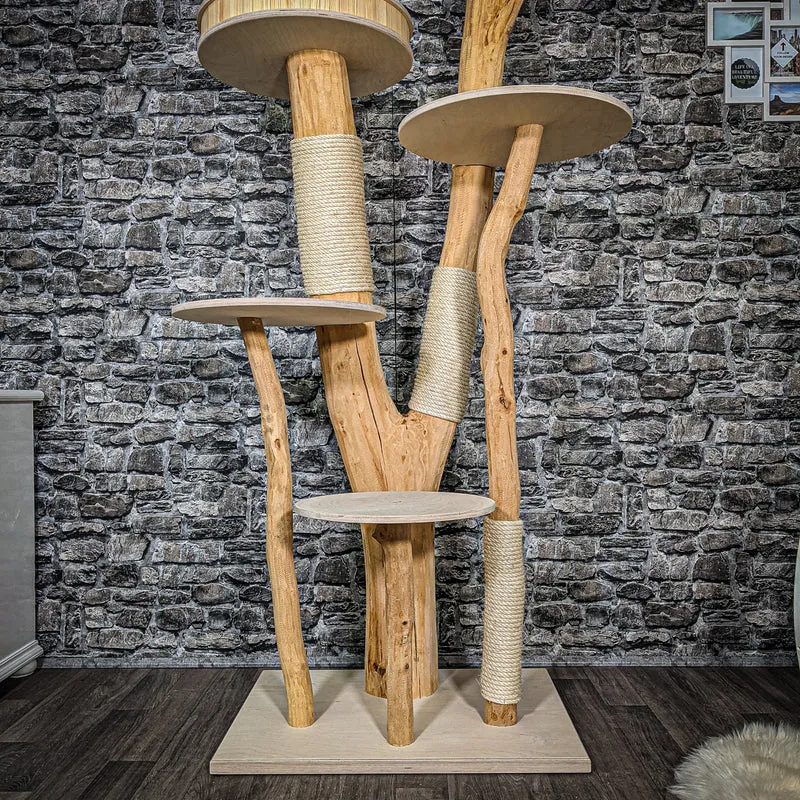 Naturkratzbaum 2394 Kratzbaum Natur Holz Design 195 cm hoch