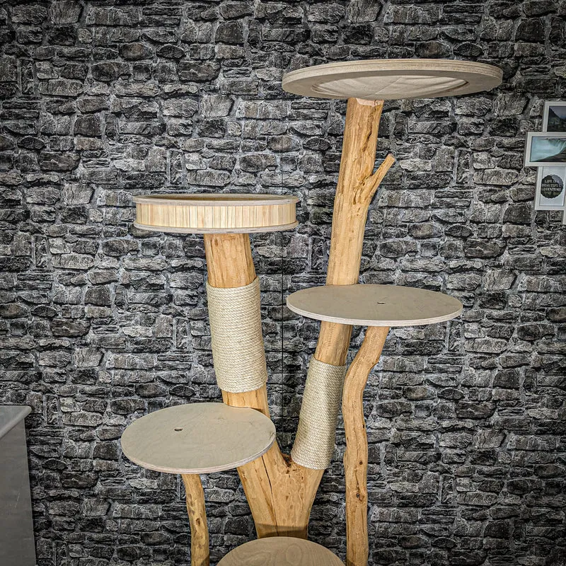 Naturkratzbaum 2394 Kratzbaum Natur Holz Design 195 cm hoch