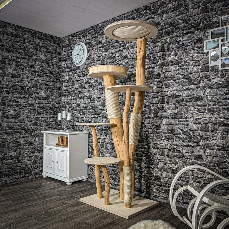 Naturkratzbaum 2394 Kratzbaum Natur Holz Design 195 cm hoch