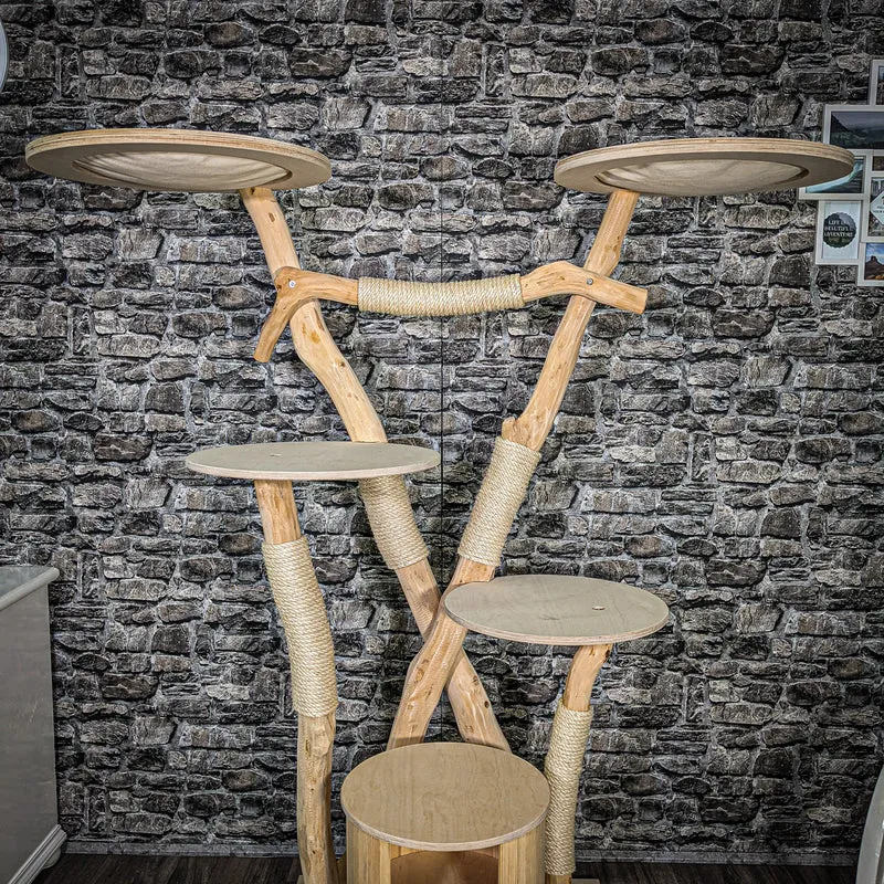 Naturkratzbaum 2393 Kratzbaum Natur Holz Design 174 cm hoch