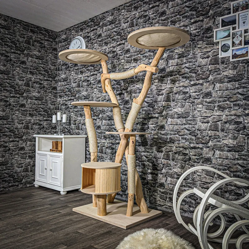 Naturkratzbaum 2393 Kratzbaum Natur Holz Design 174 cm hoch