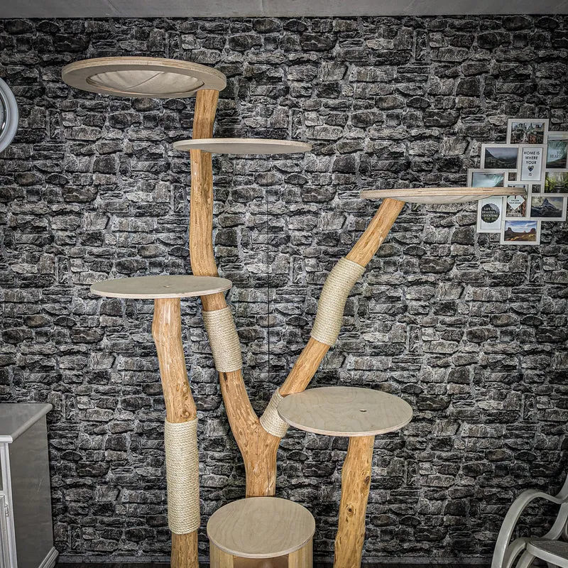 Naturkratzbaum 2392 Kratzbaum Natur Holz Design 215 cm hoch