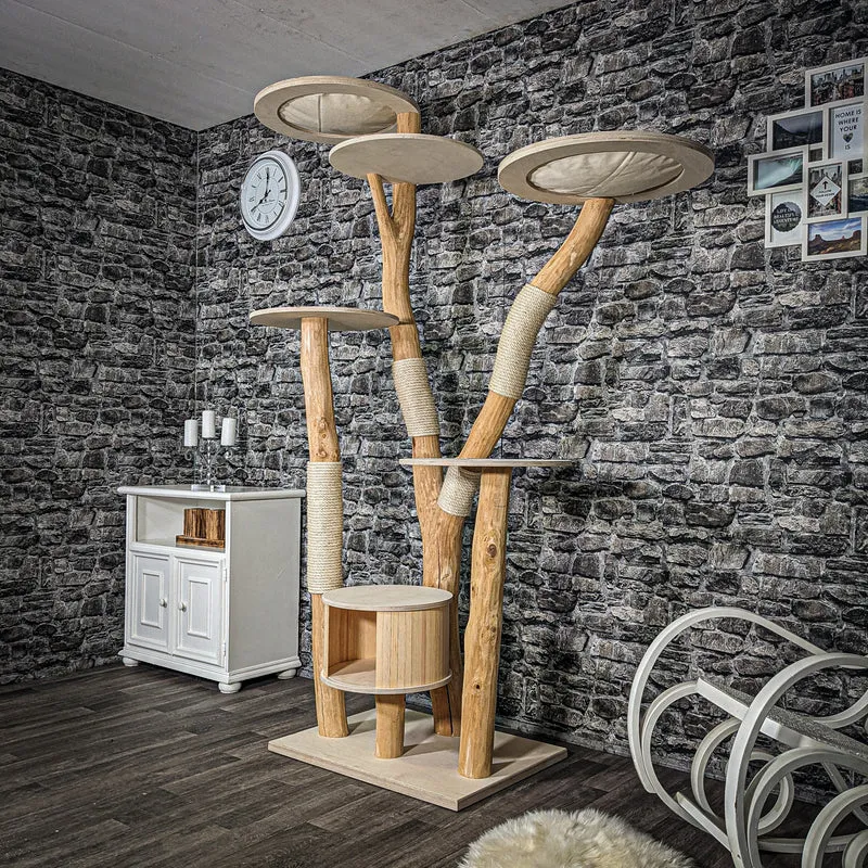 Naturkratzbaum 2392 Kratzbaum Natur Holz Design 215 cm hoch