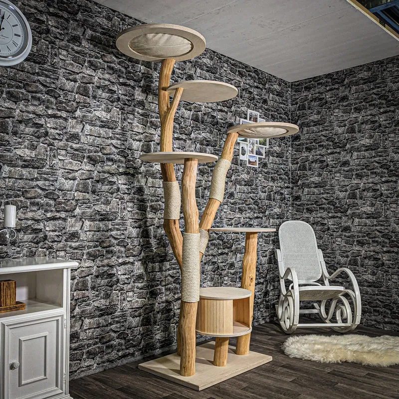 Naturkratzbaum 2392 Kratzbaum Natur Holz Design 215 cm hoch
