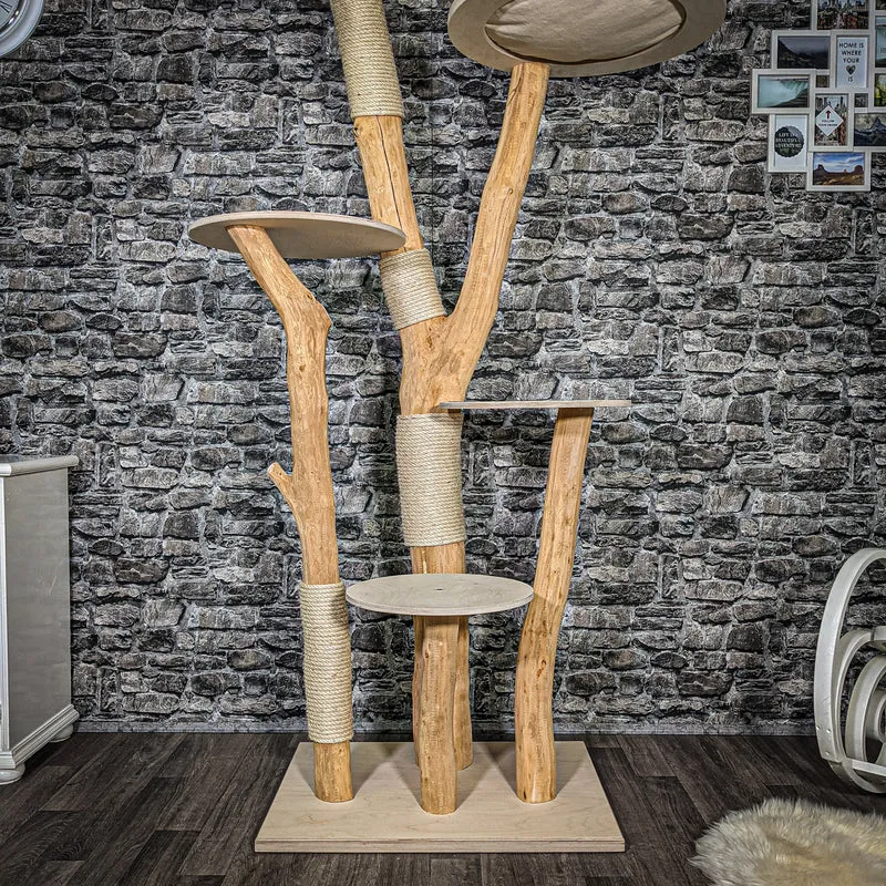 Naturkratzbaum 2391 Kratzbaum Natur Holz Design 215 cm hoch