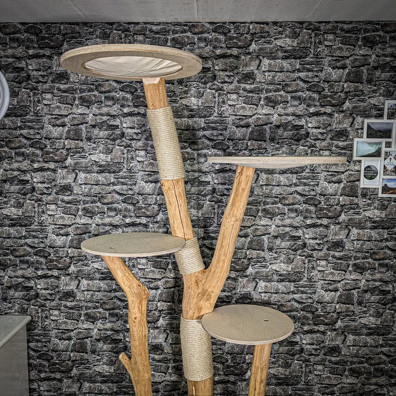 Naturkratzbaum 2391 Kratzbaum Natur Holz Design 215 cm hoch