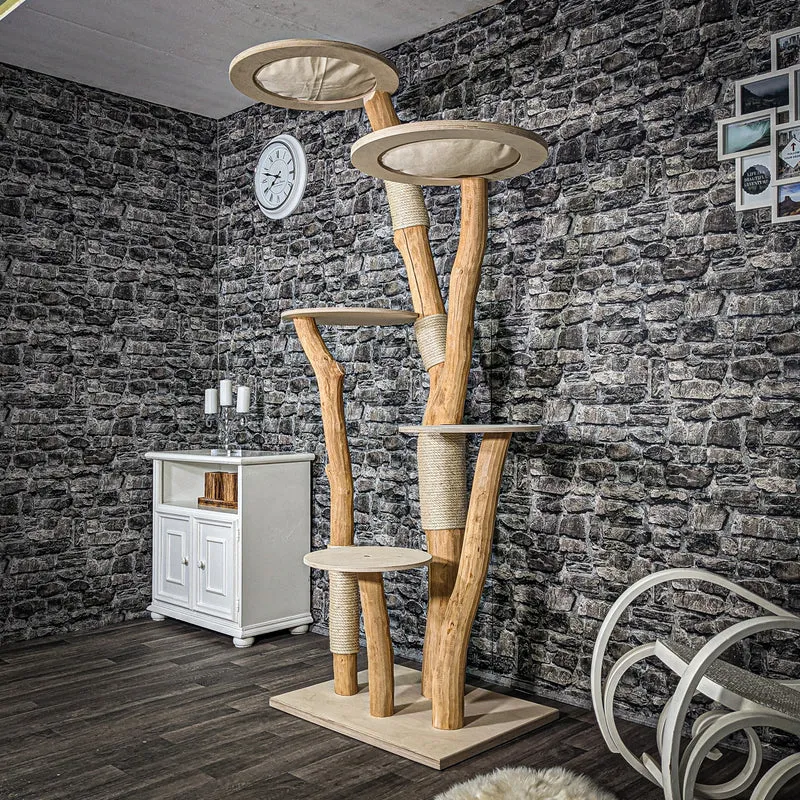Naturkratzbaum 2391 Kratzbaum Natur Holz Design 215 cm hoch