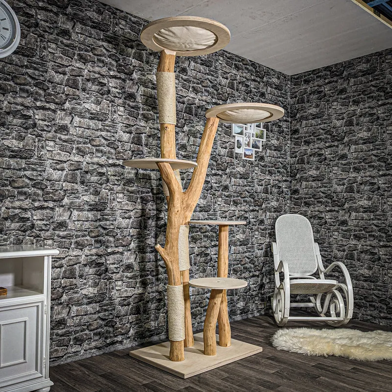 Naturkratzbaum 2391 Kratzbaum Natur Holz Design 215 cm hoch