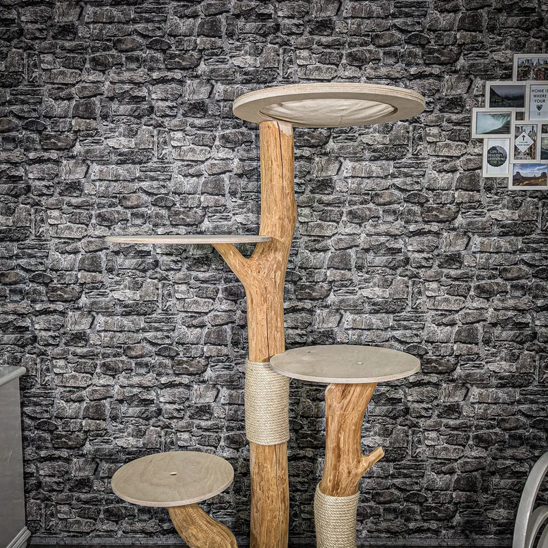 Naturkratzbaum 2390 Kratzbaum Natur Holz Design 173 cm hoch