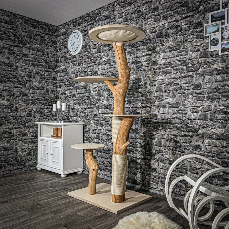 Naturkratzbaum 2390 Kratzbaum Natur Holz Design 173 cm hoch
