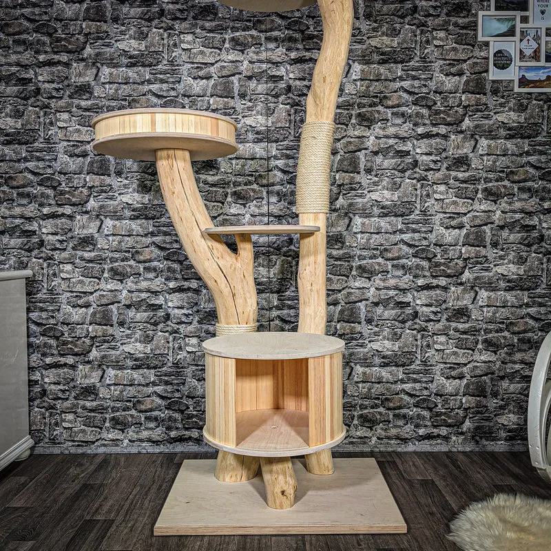 Naturkratzbaum 2389 Kratzbaum Natur Holz Design 217 cm hoch