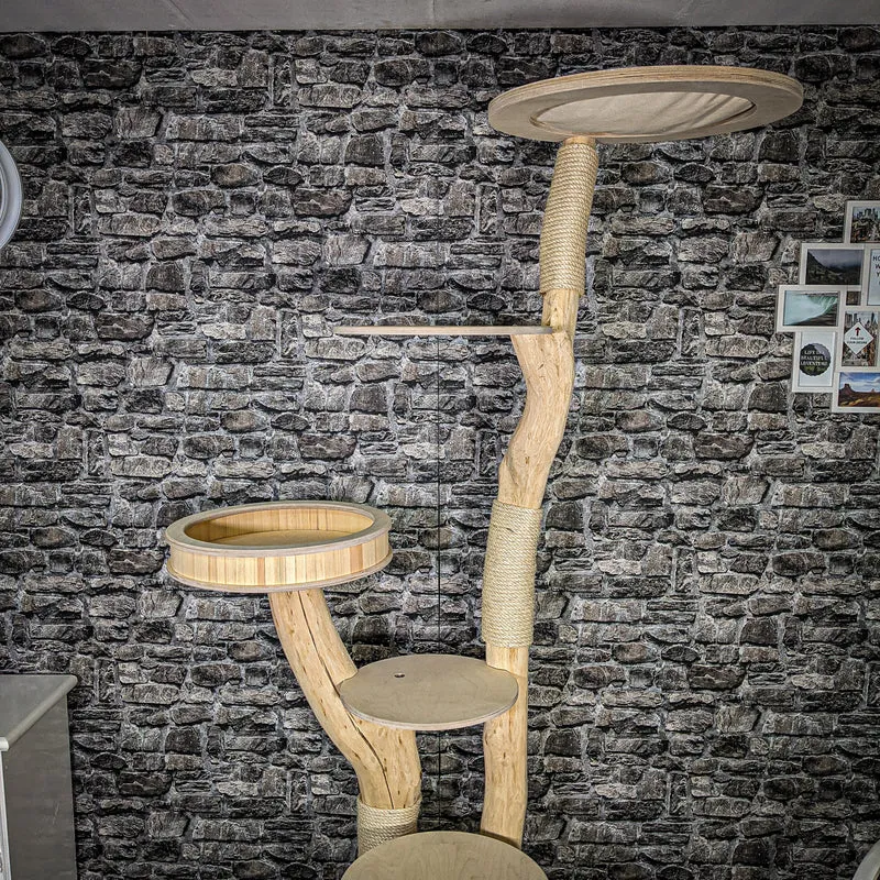 Naturkratzbaum 2389 Kratzbaum Natur Holz Design 217 cm hoch
