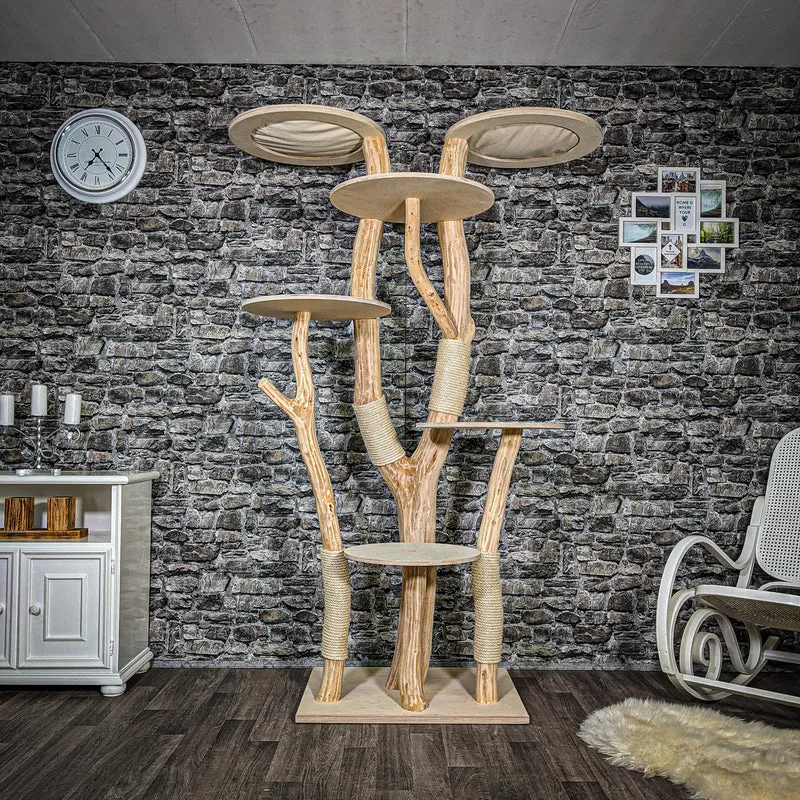 Naturkratzbaum 2388 Kratzbaum Natur Holz Design 205 cm hoch