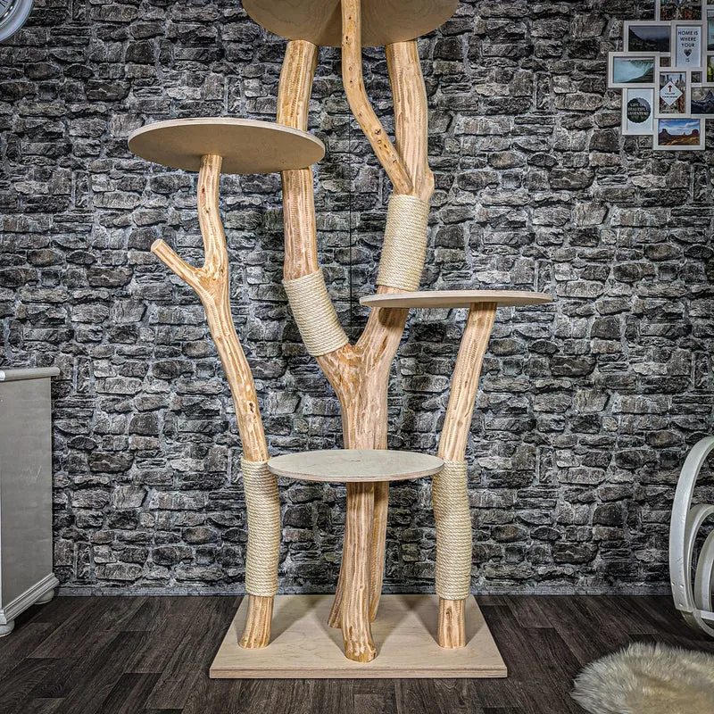 Naturkratzbaum 2388 Kratzbaum Natur Holz Design 205 cm hoch
