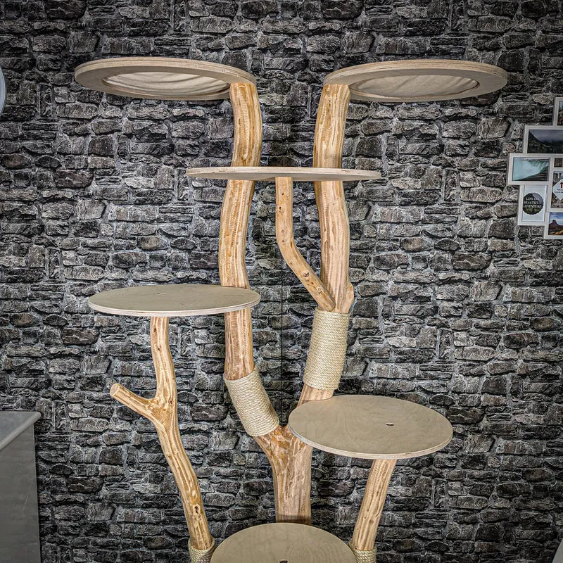 Naturkratzbaum 2388 Kratzbaum Natur Holz Design 205 cm hoch