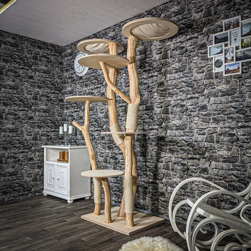 Naturkratzbaum 2388 Kratzbaum Natur Holz Design 205 cm hoch