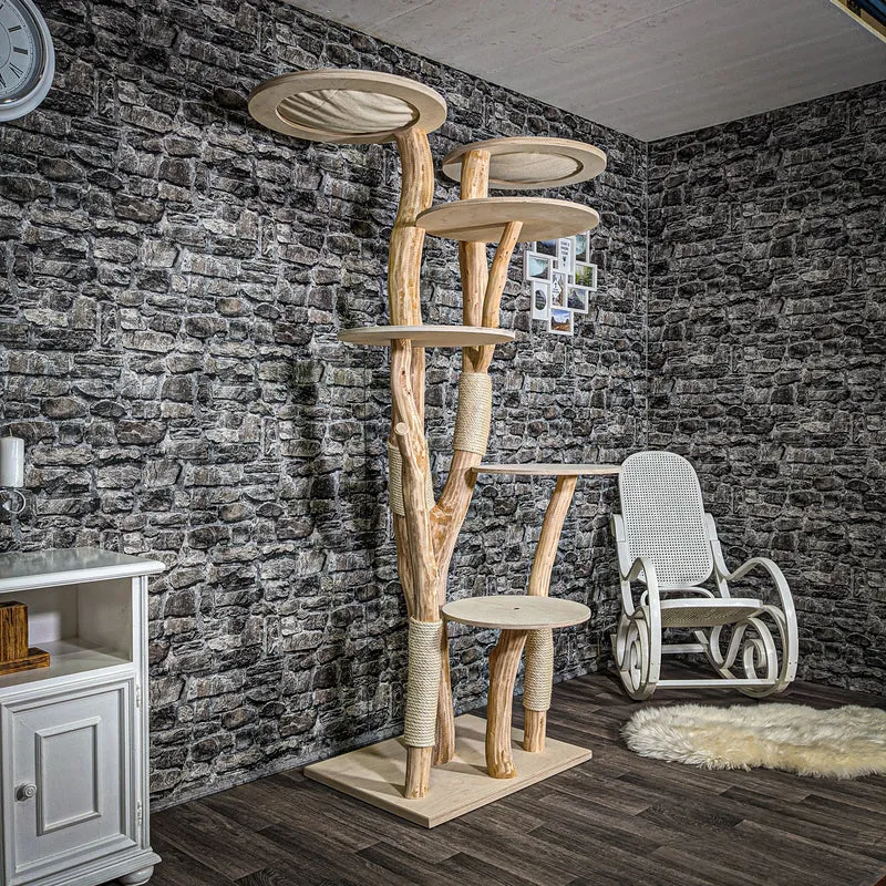 Naturkratzbaum 2388 Kratzbaum Natur Holz Design 205 cm hoch