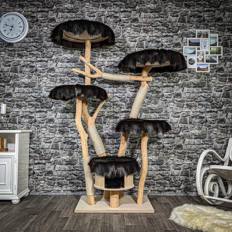 Naturkratzbaum 2386 Kratzbaum Natur Holz Design 184 cm hoch