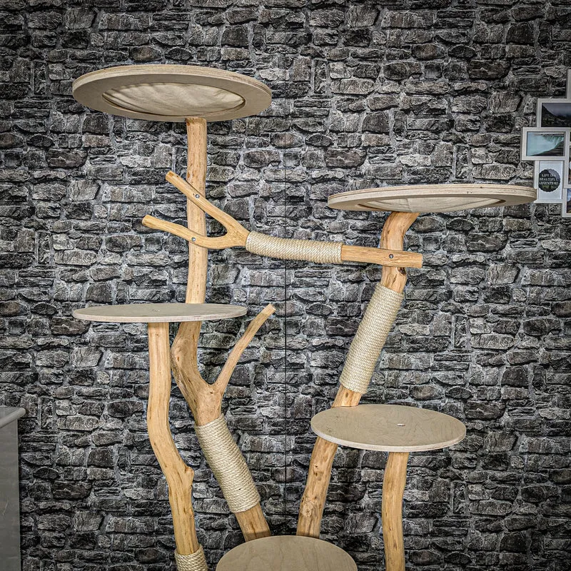 Naturkratzbaum 2386 Kratzbaum Natur Holz Design 184 cm hoch