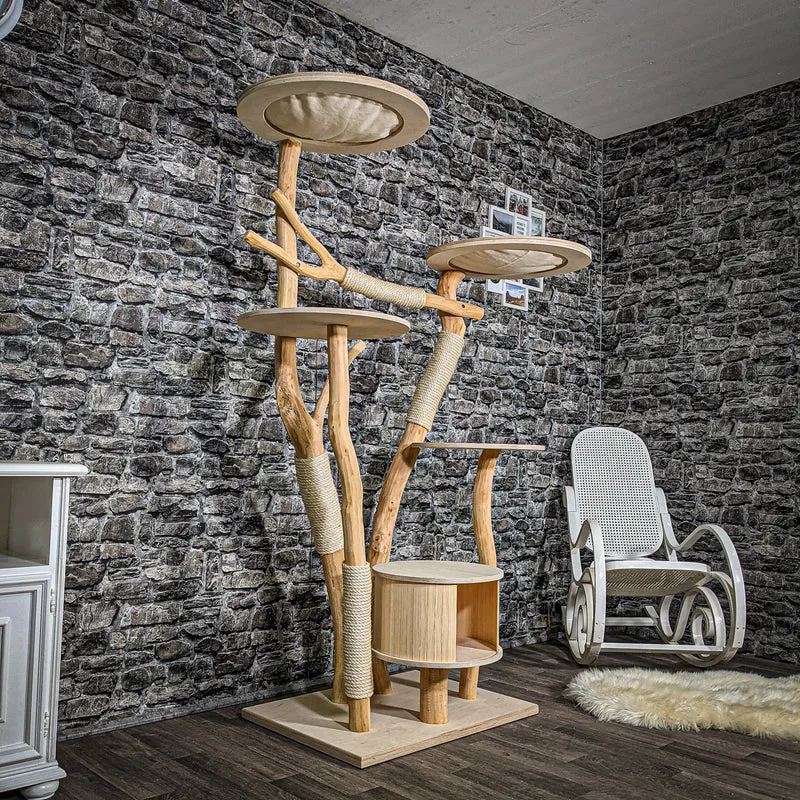 Naturkratzbaum 2386 Kratzbaum Natur Holz Design 184 cm hoch