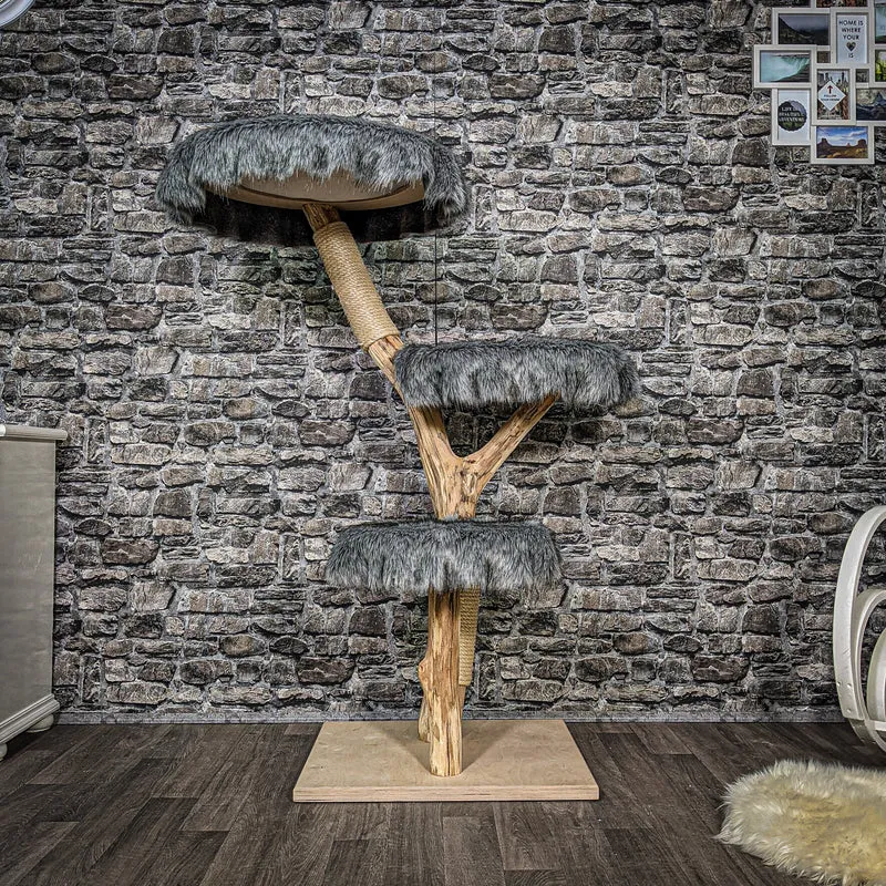 Naturkratzbaum 2384 Kratzbaum Natur Holz Design 135 cm hoch