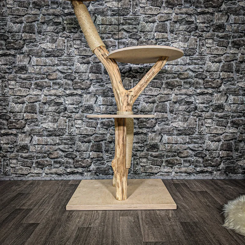 Naturkratzbaum 2384 Kratzbaum Natur Holz Design 135 cm hoch