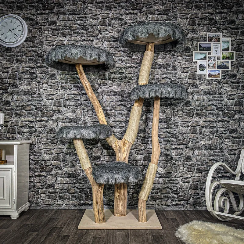 Naturkratzbaum 2380 Kratzbaum Natur Holz Design 190 cm hoch
