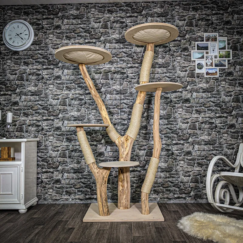 Naturkratzbaum 2380 Kratzbaum Natur Holz Design 190 cm hoch