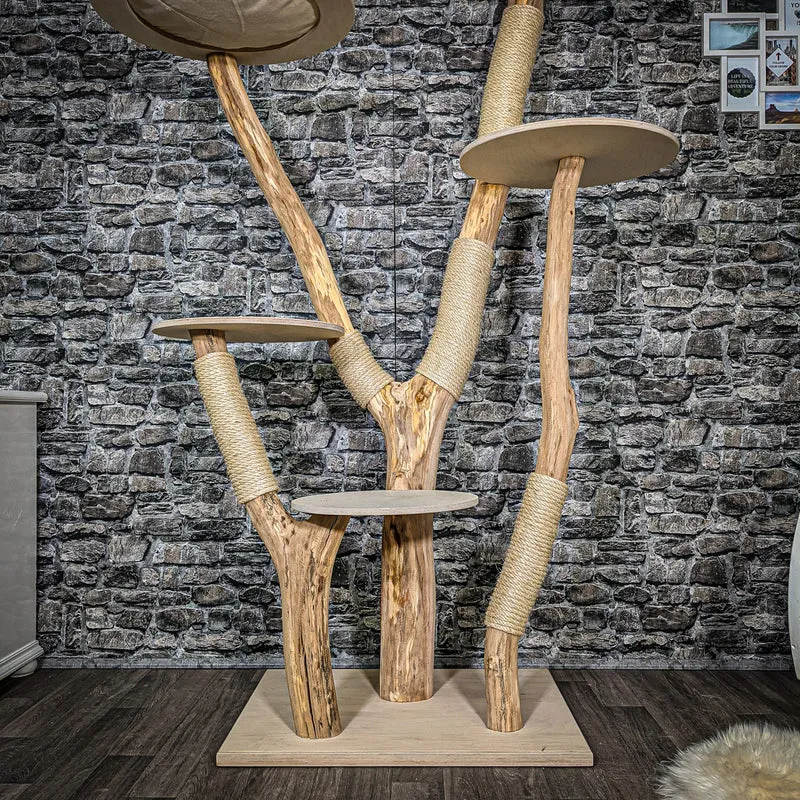 Naturkratzbaum 2380 Kratzbaum Natur Holz Design 190 cm hoch