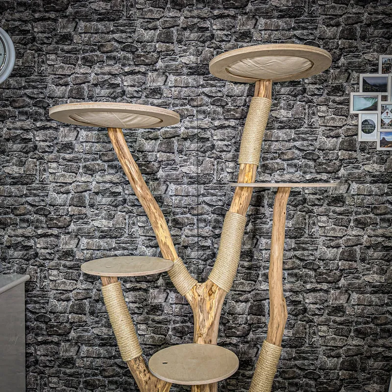 Naturkratzbaum 2380 Kratzbaum Natur Holz Design 190 cm hoch