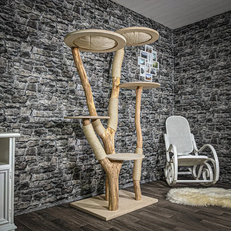Naturkratzbaum 2380 Kratzbaum Natur Holz Design 190 cm hoch