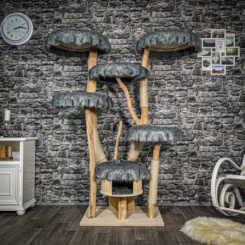 Naturkratzbaum 2379 Kratzbaum Natur Holz Design 180 cm hoch
