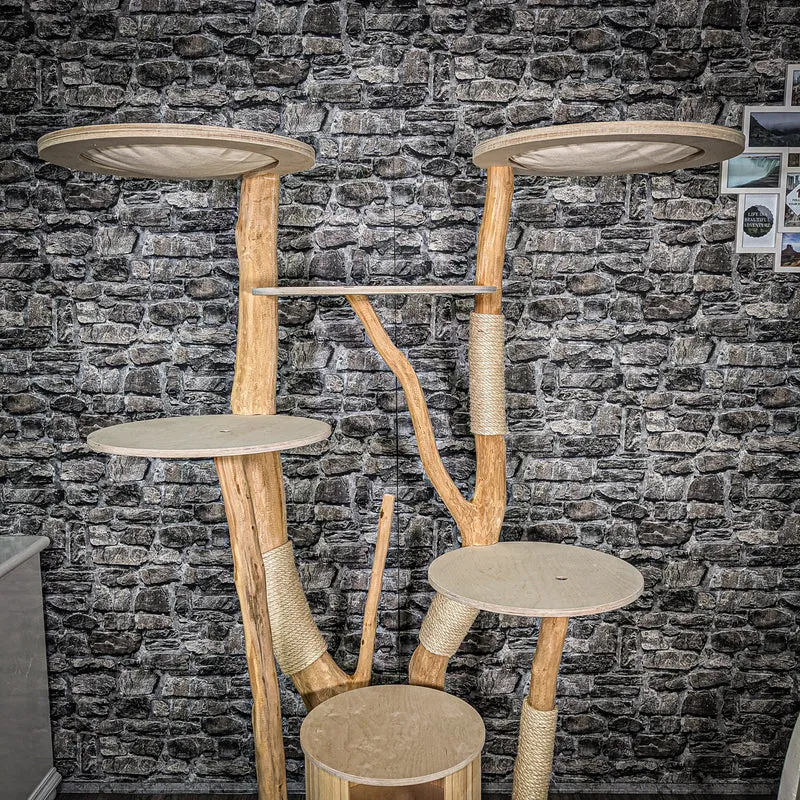 Naturkratzbaum 2379 Kratzbaum Natur Holz Design 180 cm hoch