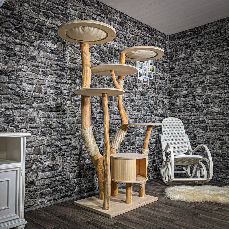 Naturkratzbaum 2379 Kratzbaum Natur Holz Design 180 cm hoch