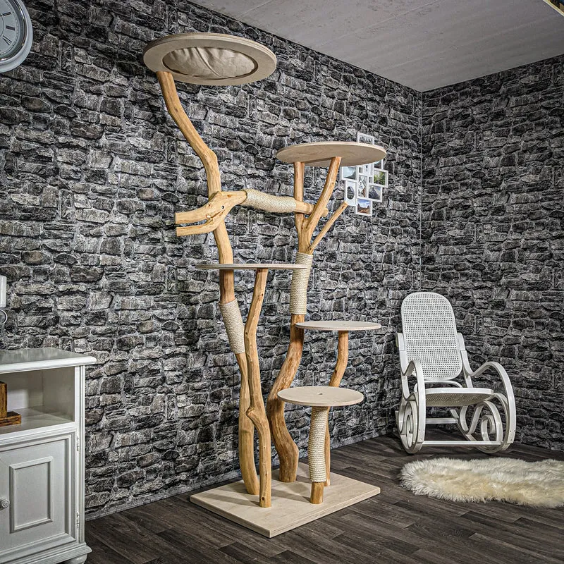 Naturkratzbaum 2378 Kratzbaum Natur Holz Design 205 cm hoch