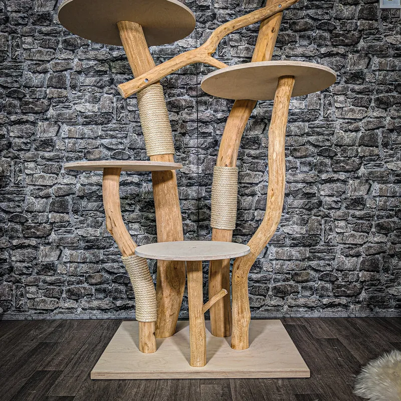 Naturkratzbaum 2377 Kratzbaum Natur Holz Design 165 cm hoch