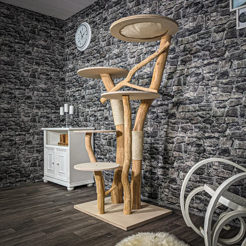Naturkratzbaum 2377 Kratzbaum Natur Holz Design 165 cm hoch