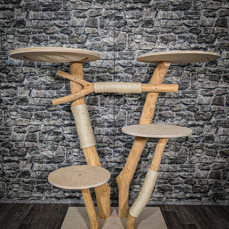 Naturkratzbaum 2376 Kratzbaum Natur Holz Design 120 cm hoch