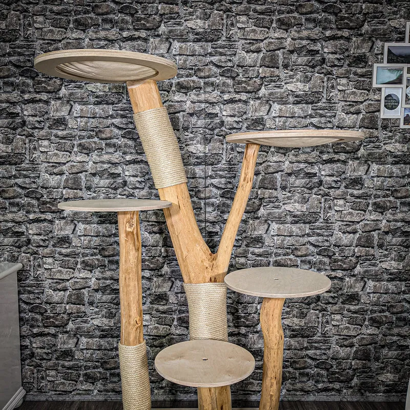 Naturkratzbaum 2375 Kratzbaum Natur Holz Design 173 cm hoch