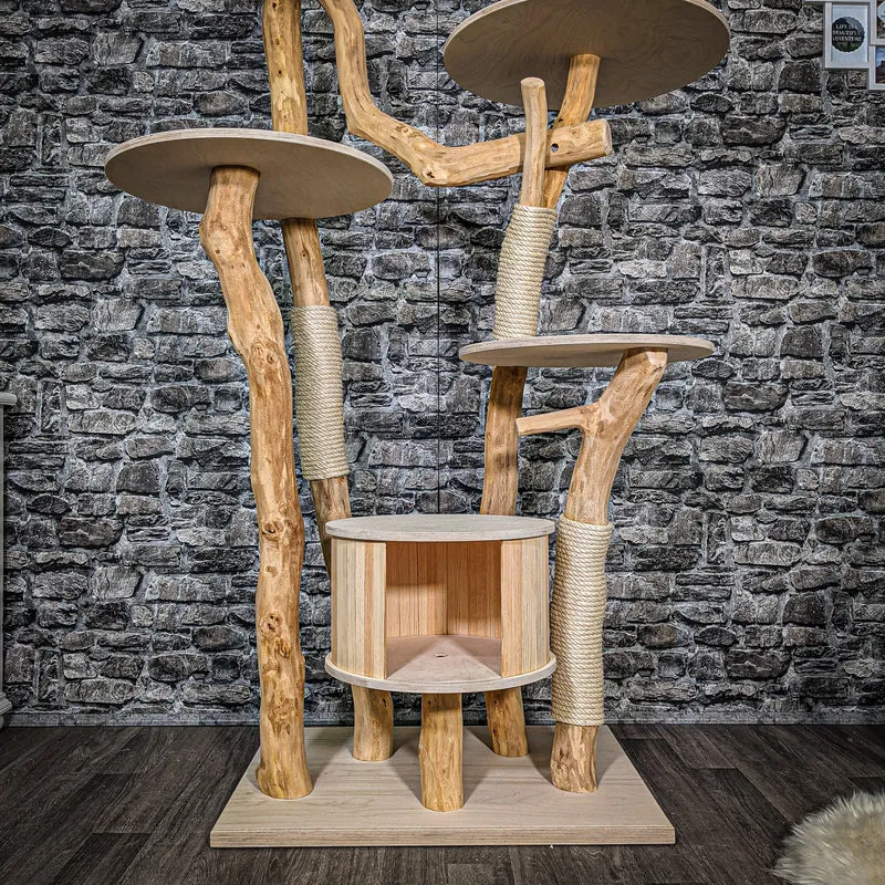 Naturkratzbaum 2374 Kratzbaum Natur Holz Design 175 cm hoch