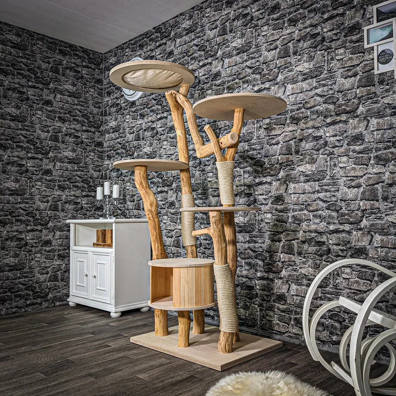 Naturkratzbaum 2374 Kratzbaum Natur Holz Design 175 cm hoch
